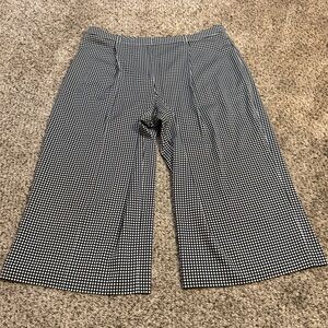 ST. JOHN Emma Silk Polka Dot Lined Cropped Pants Size 16
